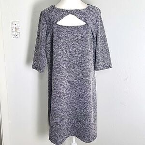 Emma & Michele Gray Knee-length Dress with Cut-out at Neckline, Size XL